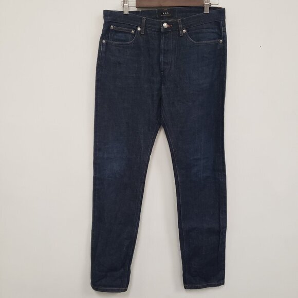 APC Mens Selvedge Denim Jeans Size 31 Dark Wash Capsule Hipster Everyday Casual - Picture 1 of 10